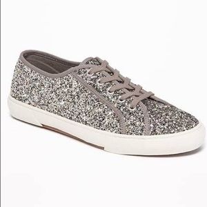 Old Navy Silver Sparkle Sneakers